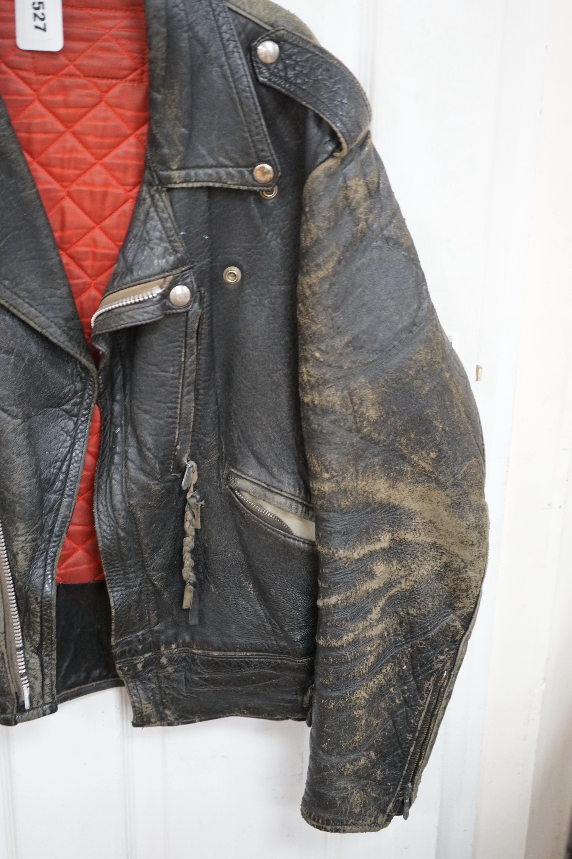 A 1950's leather biker's jacket